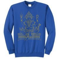 Ganesh Elephant Hindu God Ganesha Yoga Spiritual Meditation Funny Gift Sweatshirt