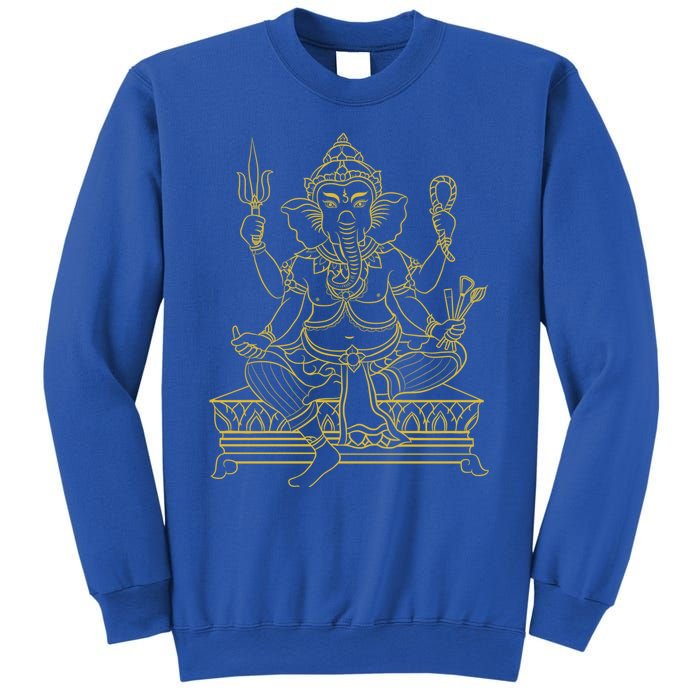 Ganesh Elephant Hindu God Ganesha Yoga Spiritual Meditation Funny Gift Sweatshirt