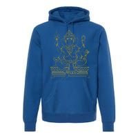 Ganesh Elephant Hindu God Ganesha Yoga Spiritual Meditation Funny Gift Premium Hoodie