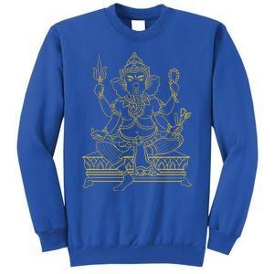 Ganesh Elephant Hindu God Ganesha Yoga Spiritual Meditation Funny Gift Tall Sweatshirt