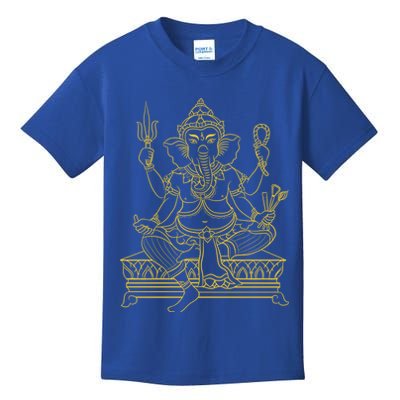 Ganesh Elephant Hindu God Ganesha Yoga Spiritual Meditation Funny Gift Kids T-Shirt
