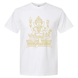 Ganesh Elephant Hindu God Ganesha Yoga Spiritual Meditation Funny Gift Garment-Dyed Heavyweight T-Shirt