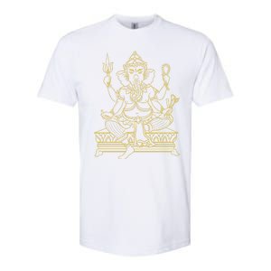 Ganesh Elephant Hindu God Ganesha Yoga Spiritual Meditation Funny Gift Softstyle CVC T-Shirt