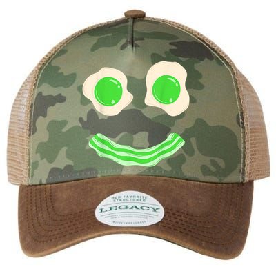 Green Eggs Ham Smile Face St Patrick's Day Legacy Tie Dye Trucker Hat