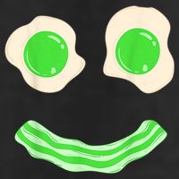 Green Eggs Ham Smile Face St Patrick's Day 7 Panel Mesh Trucker Snapback Hat