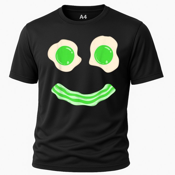 Green Eggs Ham Smile Face St Patrick's Day Cooling Performance Crew T-Shirt