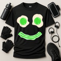 Green Eggs Ham Smile Face St Patrick's Day Cooling Performance Crew T-Shirt