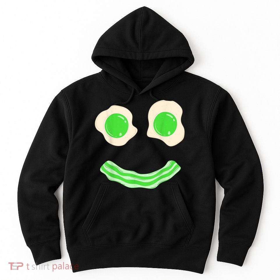 Green Eggs Ham Smile Face St Patrick's Day Hoodie