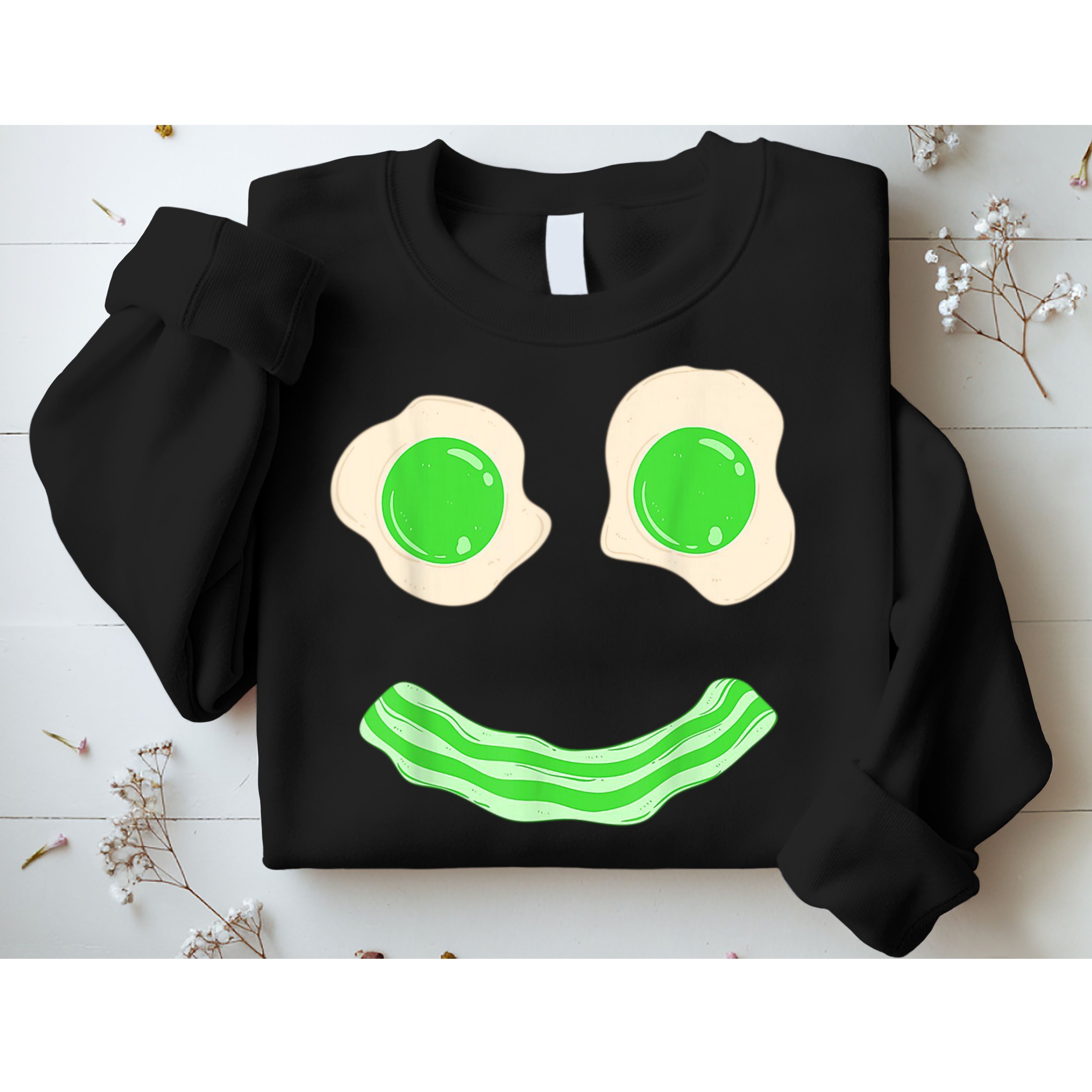 Green Eggs Ham Smile Face St Patrick's Day Sweatshirt