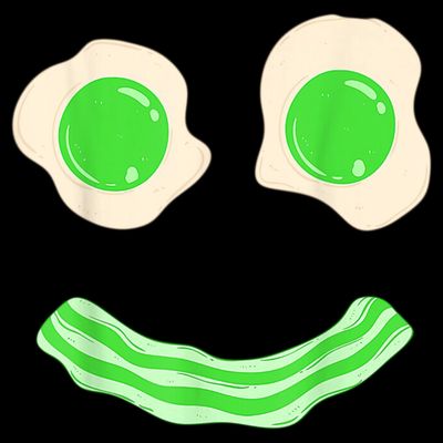 Green Eggs Ham Smile Face St Patrick's Day T-Shirt