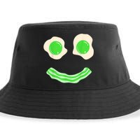 Green Eggs Ham Smile Face St Patrick's Day Sustainable Bucket Hat