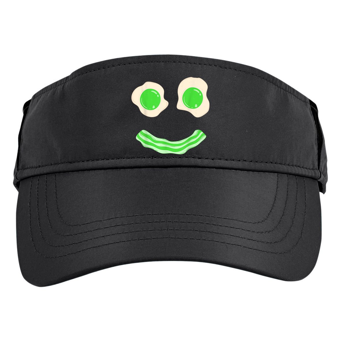 Green Eggs Ham Smile Face St Patrick's Day Adult Drive Performance Visor