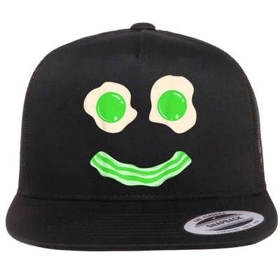 Green Eggs Ham Smile Face St Patrick's Day Flatbill Hat