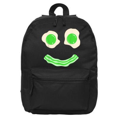 Green Eggs Ham Smile Face St Patrick's Day 16 in Basic Backpack