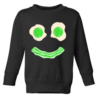 Green Eggs Ham Smile Face St Patrick's Day Toddler Sweatshirt