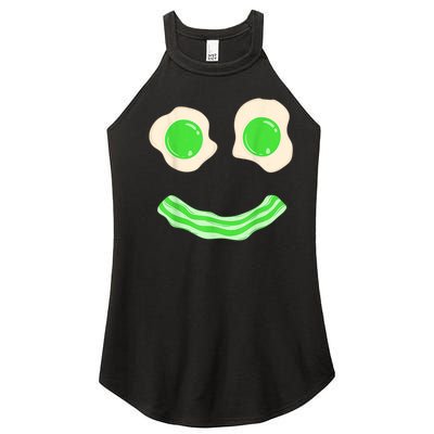 Green Eggs Ham Smile Face St Patrick's Day Women’s Perfect Tri Rocker Tank