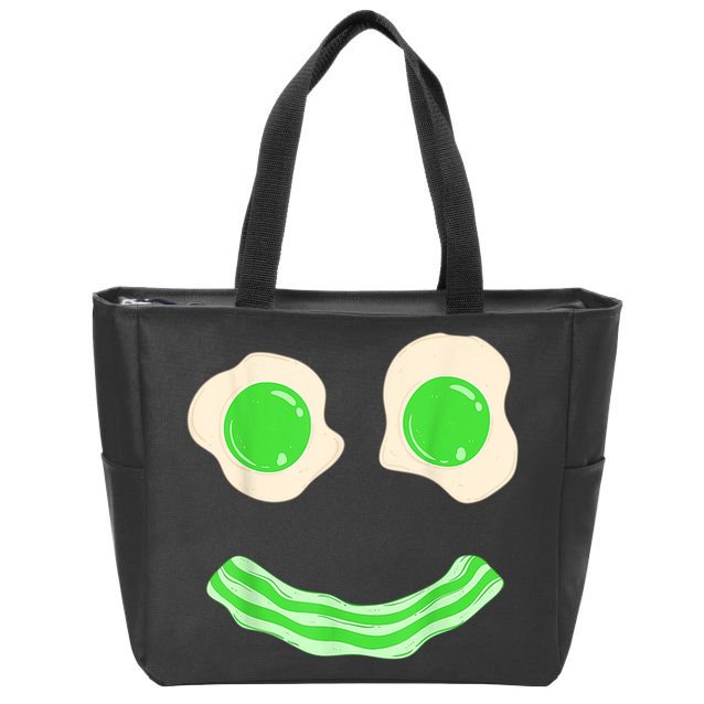 Green Eggs Ham Smile Face St Patrick's Day Zip Tote Bag