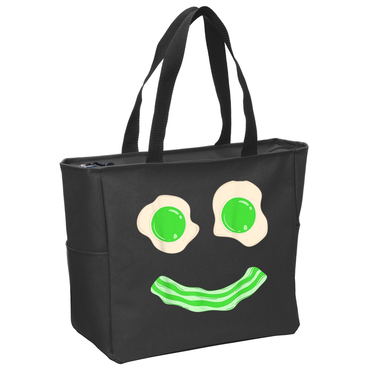Green Eggs Ham Smile Face St Patrick's Day Zip Tote Bag