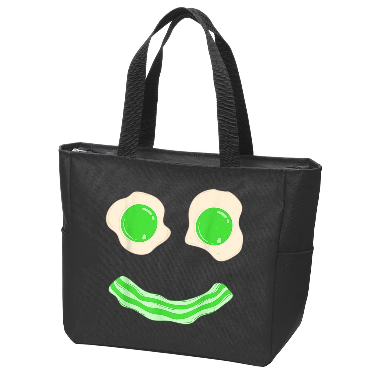 Green Eggs Ham Smile Face St Patrick's Day Zip Tote Bag