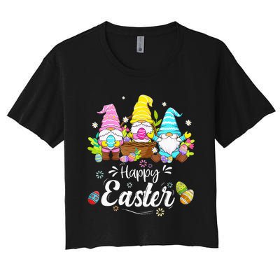 Gnome Easter  Happy Easter Outfit Easter Women's Crop Top Tee