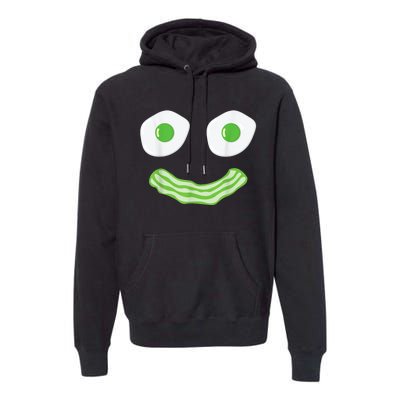 Green Eggs Ham Smile Face Brunch Breakfast Costume Premium Hoodie