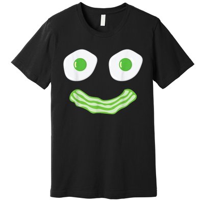 Green Eggs Ham Smile Face Brunch Breakfast Costume Premium T-Shirt