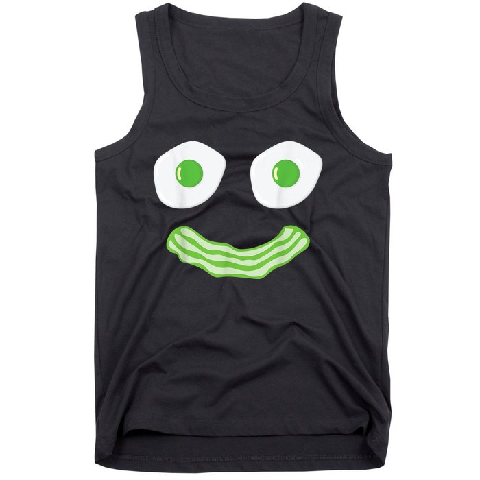 Green Eggs Ham Smile Face Brunch Breakfast Costume Tank Top