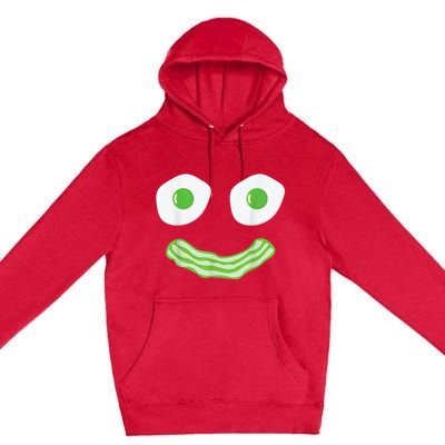 Green Eggs Ham Smile Face Brunch Breakfast Costume Premium Pullover Hoodie