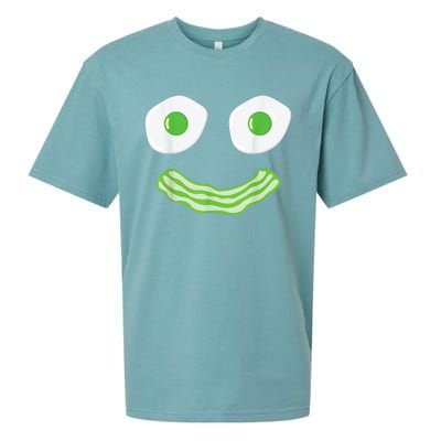 Green Eggs Ham Smile Face Brunch Breakfast Costume Sueded Cloud Jersey T-Shirt