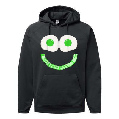 Green Eggs Ham Smile Face Brunch Breakfast Costume Performance Fleece Hoodie