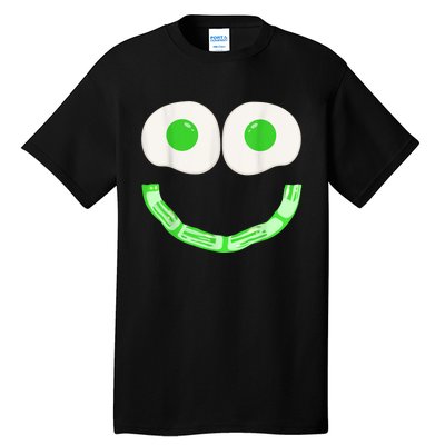 Green Eggs Ham Smile Face Brunch Breakfast Costume Tall T-Shirt