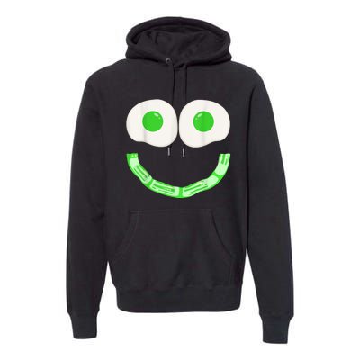 Green Eggs Ham Smile Face Brunch Breakfast Costume Premium Hoodie