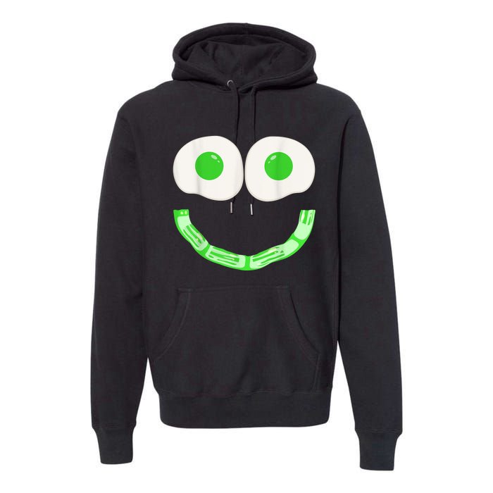 Green Eggs Ham Smile Face Brunch Breakfast Costume Premium Hoodie