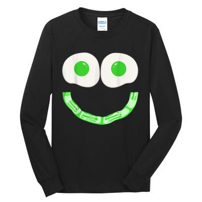 Green Eggs Ham Smile Face Brunch Breakfast Costume Tall Long Sleeve T-Shirt