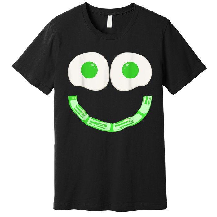 Green Eggs Ham Smile Face Brunch Breakfast Costume Premium T-Shirt