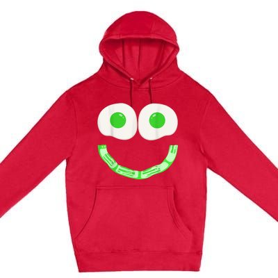 Green Eggs Ham Smile Face Brunch Breakfast Costume Premium Pullover Hoodie