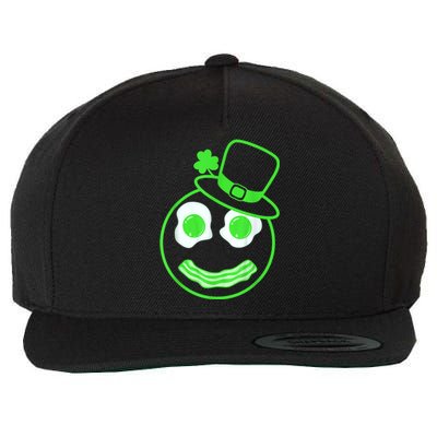 Green Eggs Ham Smile Face Brunch Breakfast Costume Wool Snapback Cap