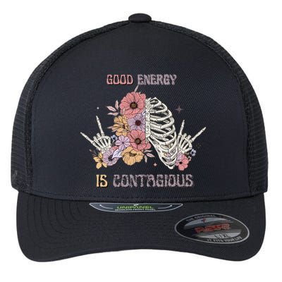 Good Energy Is Contagious Flexfit Unipanel Trucker Cap