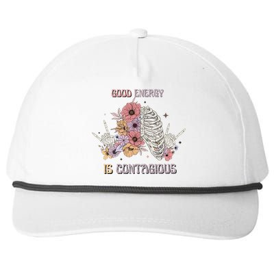 Good Energy Is Contagious Snapback Five-Panel Rope Hat