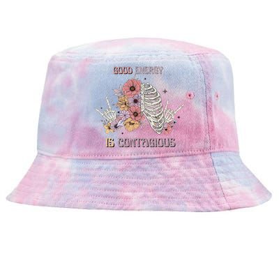 Good Energy Is Contagious Tie-Dyed Bucket Hat