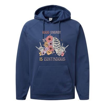 Good Energy Is Contagious Performance Fleece Hoodie