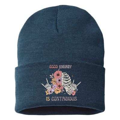 Good Energy Is Contagious Sustainable Knit Beanie