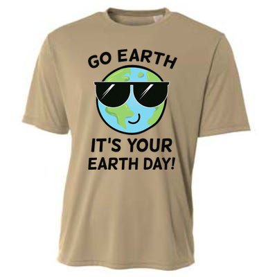 Go Earth, It's Your Earth Day! Funny Cute Earth Birthday Cooling Performance Crew T-Shirt