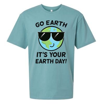 Go Earth, It's Your Earth Day! Funny Cute Earth Birthday Sueded Cloud Jersey T-Shirt