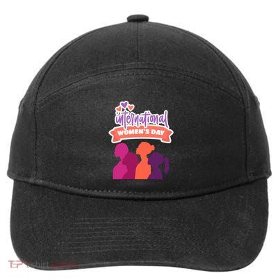 Gender Equality Inspire Inclusion International Women Day 7-Panel Snapback Hat