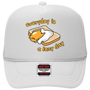 Gudetama Everyday Is A Lazy Day High Crown Mesh Back Trucker Hat