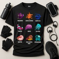 Gulper Eel Isopod Jellyfish Nautilus Octopus Hagfish Gift Cooling Performance Crew T-Shirt