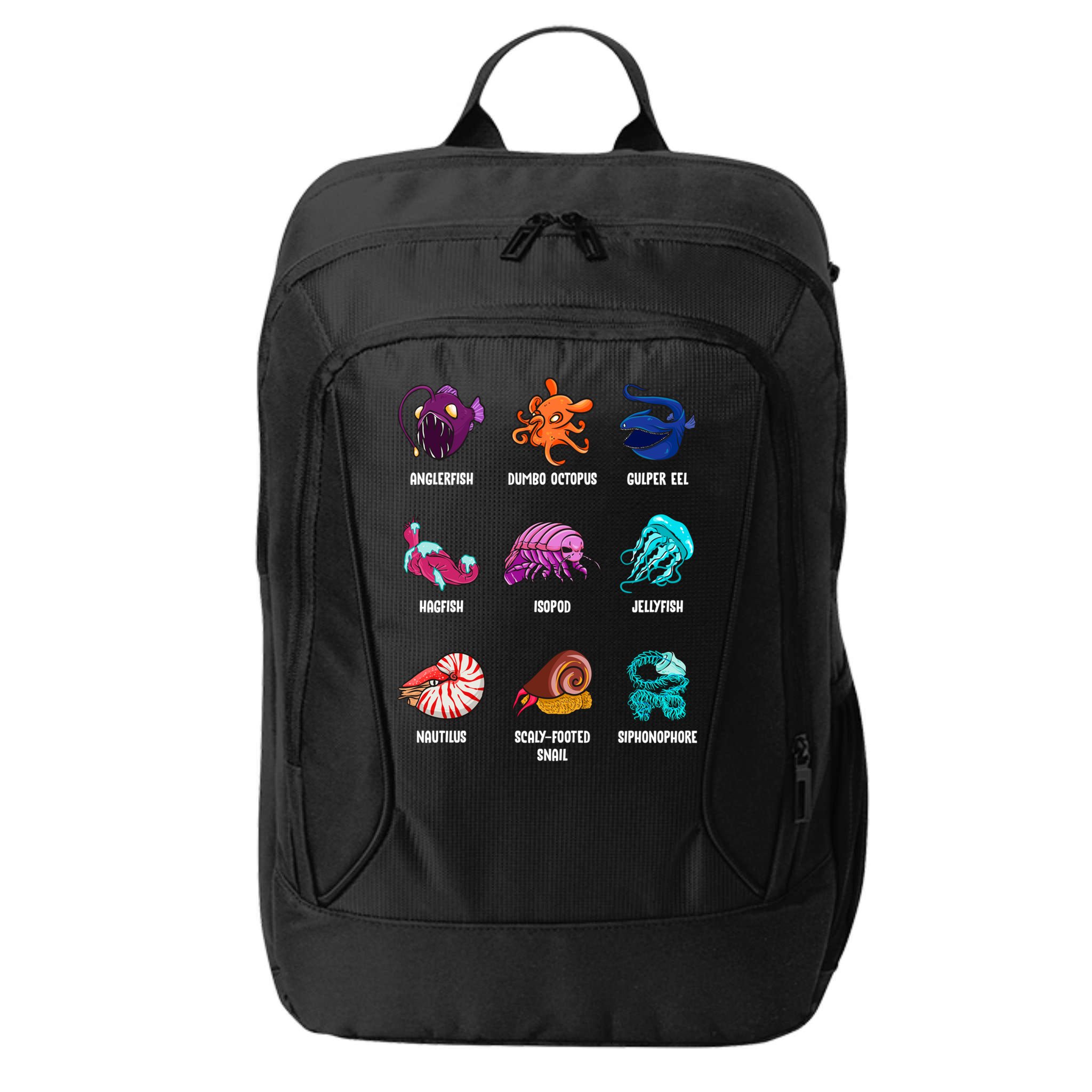 Gulper Eel Isopod Jellyfish Nautilus Octopus Hagfish Gift City Backpack
