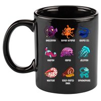 Gulper Eel Isopod Jellyfish Nautilus Octopus Hagfish Gift 11oz C Handle Ceramic Mug