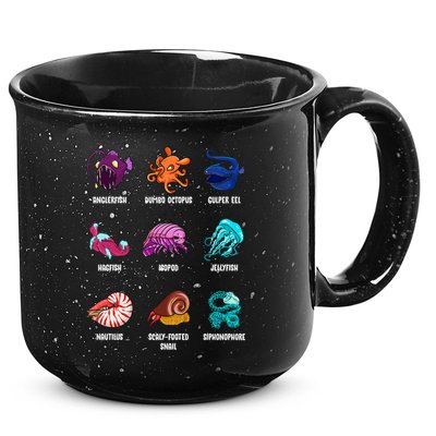 Gulper Eel Isopod Jellyfish Nautilus Octopus Hagfish Gift 15oz Campfire Ceramic Mug